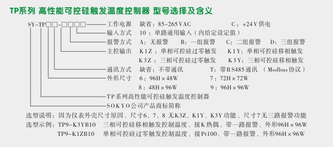 可控硅温度控制器,TP9单相移相触发温控器选型图 可控硅温度控制器,TP9单相移相触发温控器选型图